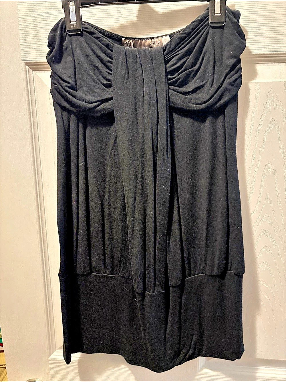 Kismet Black Draped top Size Medium Like New